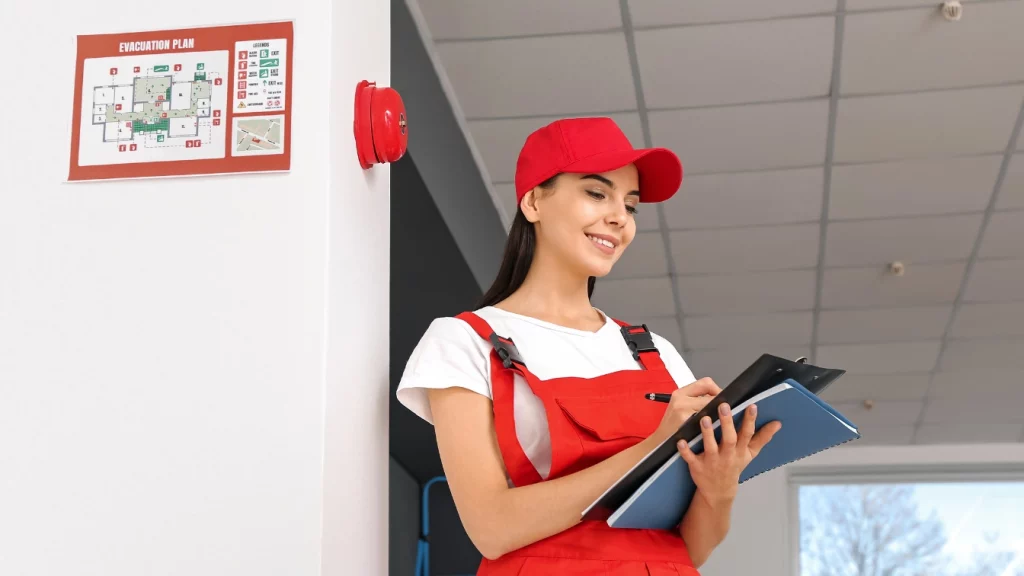 Девушка проверяет соблюдение ТБ в салоне