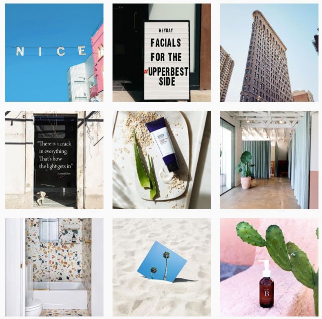 Примеры раскладки постов для страницы салона в соцсетях