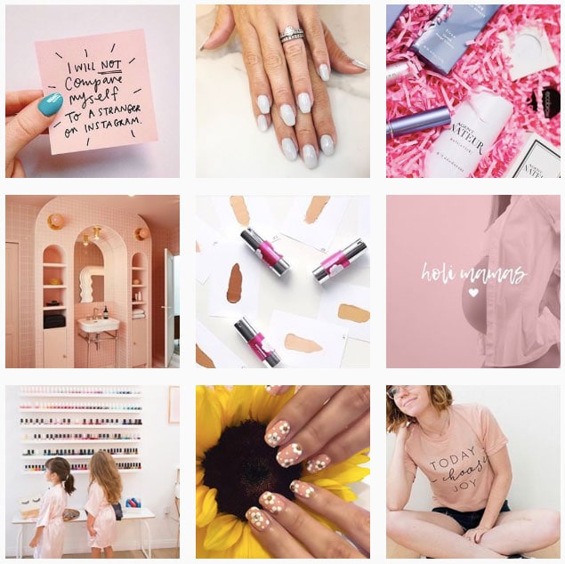 Примеры раскладки постов для страницы салона в соцсетях